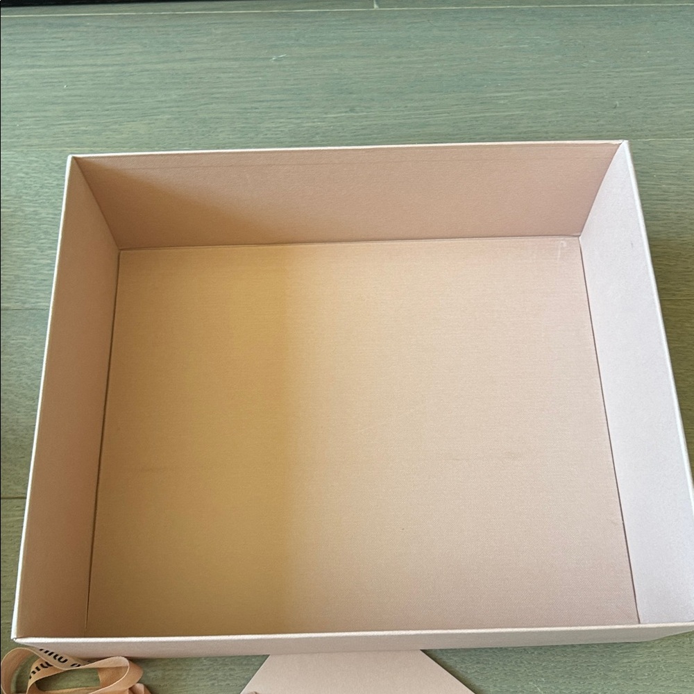 Miu Miu Empty Pink Gift Shoe Box L12" x W10.5” x H4.4" Tissue Paper Ribbon - Picture 5 of 12